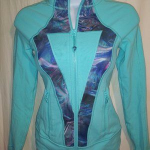 Ivivva by Lululemon Jacket Girls size 10 Blue Perfect Your Practice Full Zip